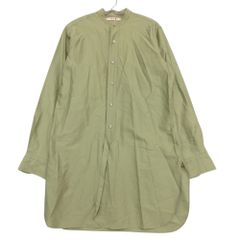 バッカ BACCA コットン バックサテン スタンドカラー ロング シャツ 
