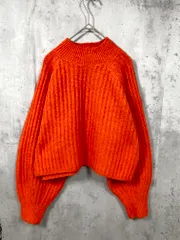 OPAQUE.CLIP オペークドットクリップ 637-17101 ボリューム袖 ワイドリブハイネック ニット セーター size38/M/オレンジ  ◇■レディースのサムネイル