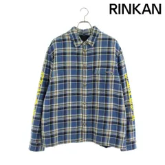 クロムハーツ  WORKN JNKYD PLD 袖ロゴプリントチェック柄シャツブルゾン メンズ Lのサムネイル
