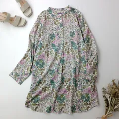◯ CASTLE&HAMMOCK LIBERTY キャッスルハンモック リバティプリント バンドカラー チュニック ブラウス /27Hのサムネイル