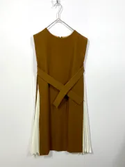 LAGUNAMOON ラグナムーン 031610300401 サイドプリーツ ワンピース sizeS/茶 ■■レディースのサムネイル