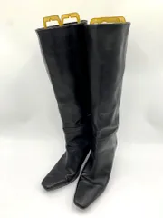 Mila Owen ミラオーウェン スクエアトゥ ロング ブーツ size37/23.5黒 ◆■レディースのサムネイル