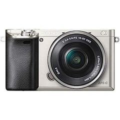 [중고] (매우 좋은) 소니 미러리스 일안 α6000 파워 줌 렌즈 키트 E PZ 16-50mm F3.5-5.6 OSS 실버 ILCE-6000L S
