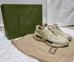 GUCCI スニーカー 786186 UK10.5 ホワイト - メルカリ