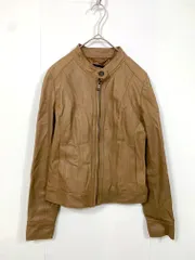 PREMIUM BY VICKY プレミアムバイビッキー 羊革 ラムレザー スタンドカラー ジャケット size1/茶 ■■レディースのサムネイル