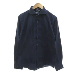 ミッシェルクランオム M.K HOMME シャツ 51 青 ブルー チェック柄 ワイドカラー 長袖 /NL ■ECC005のサムネイル