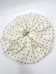 美品 SNIDEL HOME スナイデル ホーム ドット 水玉 ヴィンテージサテン BIG シュシュ ヘアアクセサリ 白 ■■レディースのサムネイル