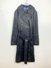 LITTLE NEW YORK リトルニューヨーク LWL-95-053 羊革 ロング コート size4/紺  ◆■◎レディースのサムネイル