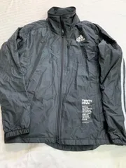adidas アディダス  TWNTY4SVN  ジャケット ジャンパー ナイロン ライン 裏起毛 黒 M