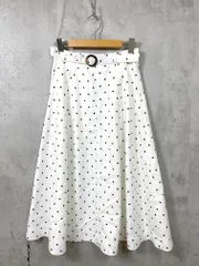 LAISSE PASSE レッセパッセ 37213-1-42500 ドット フレア スカート size38/白 ■■レディースのサムネイル