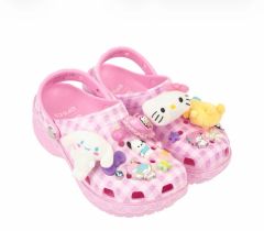 ハローキティ クロックス サンダル ヒール厚底 サンリオ25cm CROCS
