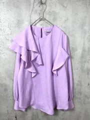 Viaggio Blu ビアッジョブルー 2613-21274 プルエラサキソニーラッフル ブラウス シャツ size2/紫 ■■レディースのサムネイル