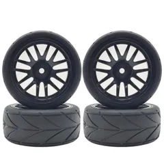 no2 1/10 タイヤ ホイール  4本セット ハブ 12mm 六角 オンロードカー タミヤ TT01 TT02 XV01 XV02 PTG-2 TA06 HSP HPI 京商のサムネイル