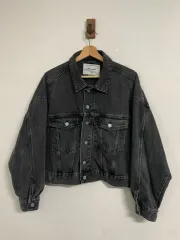 M H&M レディース 90s ブラックデニム ジャケット