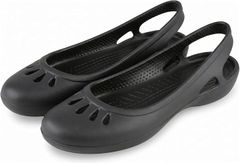adzu Office Sandals for Women, EVA Sole, Non-Slip, Flat Pumps, Rubber, Room Sandals, Ventilated, Indoor Use (Black, 23.5 cm)