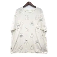 未使用品 ジェラートピケ gelato pique コトカイズミ KOTOKA IZUMI コラボ ベア Tシャツ 半袖 オフホワイト F PWCT212357のサムネイル