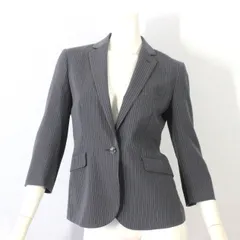 【極美品】ORIHICA RHYME 7分袖 ジャケット 7 グレー ストライプ 洗える 春夏秋 オリヒカ ライム 紳士服のAOKIのサムネイル
