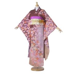 振袖 長襦袢セット 正絹 ピンク 桜 花柄 成人式 卒業式 - メルカリ
