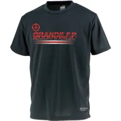 グランデ grande ヘキサゴンアーガイルドライメッシュTシャツ フットサル 半袖Tシャツ (gfph20031-0935)、BLK/REDのサムネイル