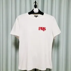 マッシモ ドゥッティ パリ ロゴ 白 コットン 半袖 Tシャツのサムネイル
