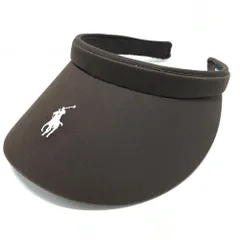 【美品】ラルフローレンゴルフ サンバイザー ブラウン×白 ポニー刺しゅう レディース  ゴルフウェア Ralph Laurenのサムネイル