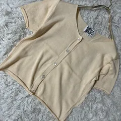 NATURAL BEAUTY トップス オレンジベージュ M 前ボタン キレイめのサムネイル