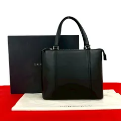 ほぼ未使用 箱 袋付き BURBERRY バーバリー ロゴ ノバチェック 柄 レザー 本革 ハンドバッグ ミニ トートバッグ ブラック 黒 87643