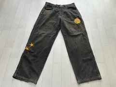 Fubu ワイド デニムパンツ 極太 バギー size34　Y2K ギミック ワッペン【古着】ME5089IKE【匿名配送】のサムネイル