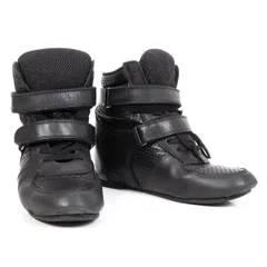 ジュンヤワタナベ コムデギャルソンJUNYA WATANABE COMME des GARCONS パンチングレザーハイカットスニーカー 黒L (25.5位)のサムネイル