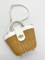 DIANA ダイアナ ラタン 2way ショルダー付き カゴ バッグ 白 ■◆レディースのサムネイル