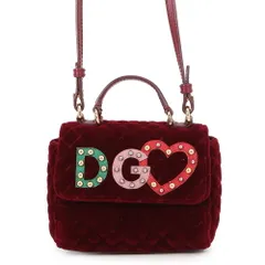 ドルチェ＆ガッバーナ ハンドバッグ ロゴ スタッズ ポーチ ベロア DOLCE&GABBANA 2wayのサムネイル