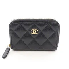 シャネル CHANEL コインケース マトラッセ ブラック キャビアスキン(グレインドカーフ) マトラッセ コインケース レディース Used A