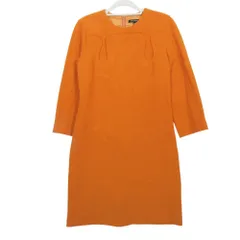 TARA JARMON タラジャーモン ワンピース ストレッチ 長袖 クルーネック 膝丈 ハーフ オレンジ 38【M】 レディース 【中古】のサムネイル