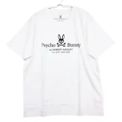 新品同様 Psycho Bunny サイコバニー 半袖Ｔシャツ スカル＆ボーンズ ロゴ プリント Vネック カットソー トップス ホワイト XL メンズのサムネイル