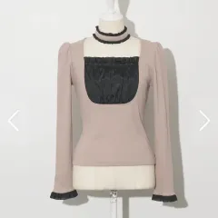 出品 pium ピウム フリル チョーカー ニット トップス / リズリサマズシークレットハニーディアマイラブロジータのサムネイル