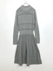 INTERPLANET インタープラネット 201-59059 日本製 ロング ニット ワンピース size002/グレー ■■レディースのサムネイル