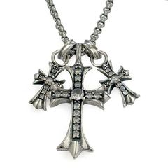 シルバー９２５　純銀　クロスボール　ネックレス　ブラックダイヤCZ　美品 シルバー925 純銀 クロスボール ネックレス ブラックダイヤCZ 美品