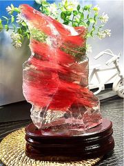⭐️新品⭐️❤️✨超綺麗✨赤水晶原石✨❤️✨台座付✨❤️022 - メルカリ