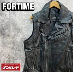 FORTIME フォータイム Fashion leather 本革 ライダースベスト 4XLのサムネイル
