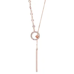 [ハルジオ] ロングネックレス レディース 人気 ネックレス ロング ラリエット マンテル Y字 ゴールド シルバー チェーン アクセサリー ジュエリー ペンダント チョーカー おしゃれ かわいい プレゼント 結婚式 パーティー (ピンクゴールド)のサムネイル