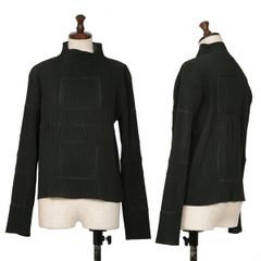 美品 イッセイミヤケ ボックスプリーツ カットソー 半袖 ベージュ 総柄