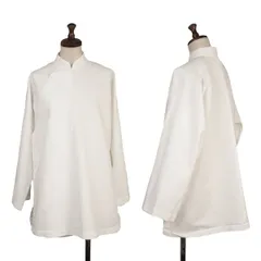 コムコム コムデギャルソンCOMME des GARCONS エステルラップデザインスタンドカラージャケット 白XSのサムネイル
