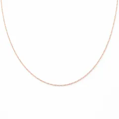 [Noelmarket] チェーンネックレス レディース 極細 サージカルステンレス 金属アレルギー対応 つけっぱなしOK 重ね付け 40cm 45cm シンプル 華奢 ゴールド シルバー ピンクゴールド (ピンクゴールド, 40, センチメートル)のサムネイル