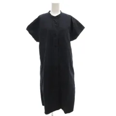 マーガレットハウエル MHL. SUPERFINE コットンツイルドレス COTTON TWILL DRESS シャツワンピース ロング 半袖 0 紺 ネイビー 595-1157503 /GVのサムネイル