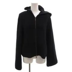 フォクシー FOXEY Angel Parka ジップアップパーカー ニット フード コットン 長袖 紺 ネイビー 40518 /FFのサムネイル
