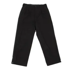 ヨウジヤマモト プールオムYohji Yamamoto POUR HOMME ウールカラーネップヘムボタンパンツ 黒Mのサムネイル