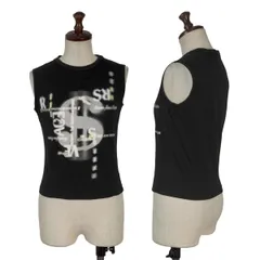 ヴェルサーチVERSACE JEANS SIGNATURE ドルプリントタンクトップ 黒Sのサムネイル
