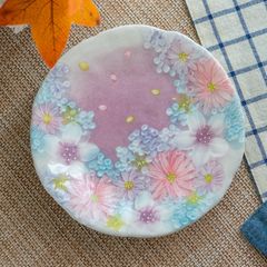 新品・未使用】工房ゆずりは 釉彩ローズ パスタ皿 カレー皿 陶器 食器