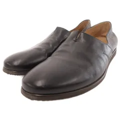 ジョルジオアルマーニ GIORGIO ARMANI スリッポン シューズ レザー シボ革 41 黒 ブラック /JS ■GY50のサムネイル