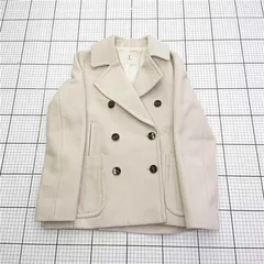 ◇ ⊇ Adam et Rope アダムエロペ ダブルブレスト ショート ピーコート アウター ライトベージュ系 36サイズ レディース E  【1604140001140】